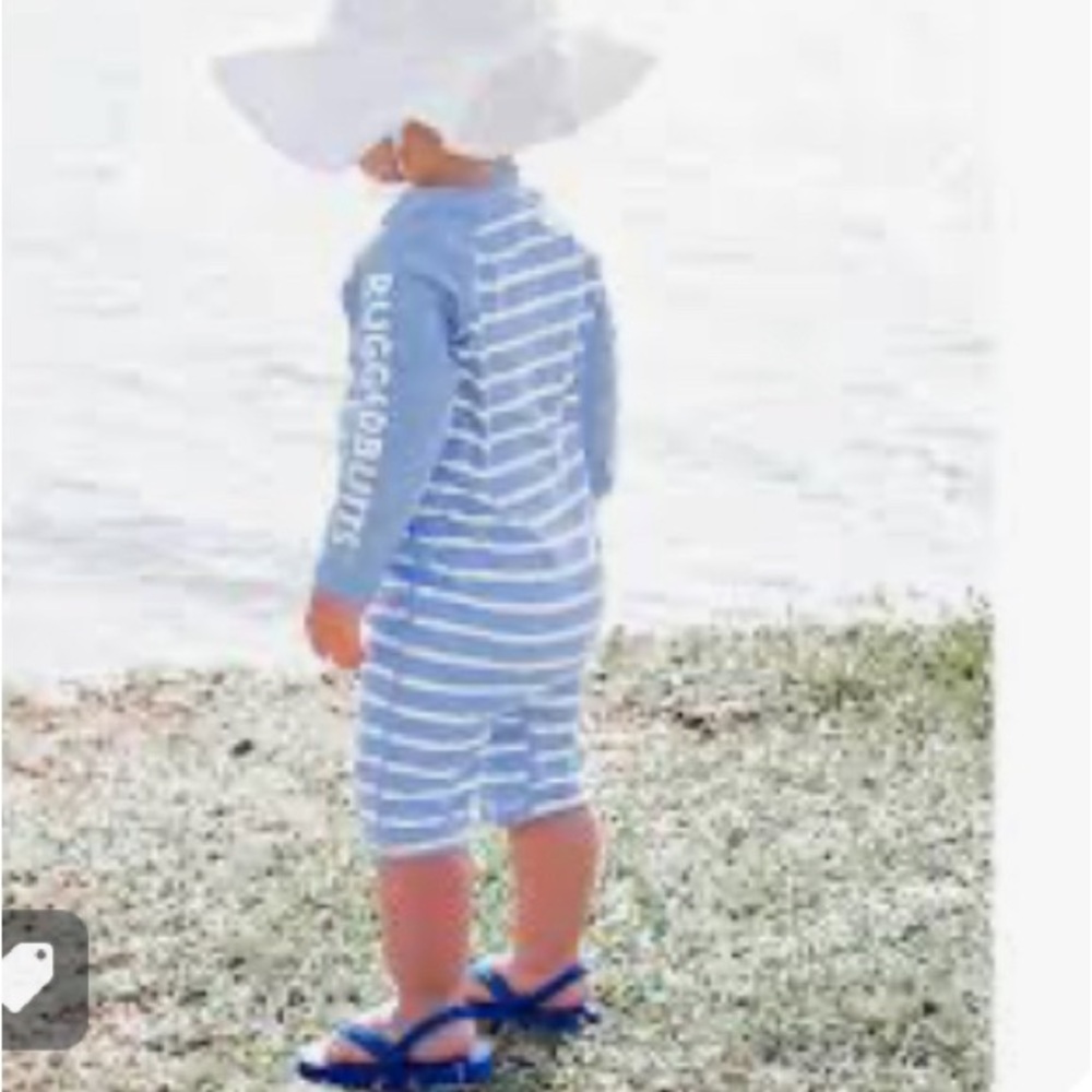 💙 Rugged Butt slip on for him 3-6months Super stretch front zip blue/wht stripes